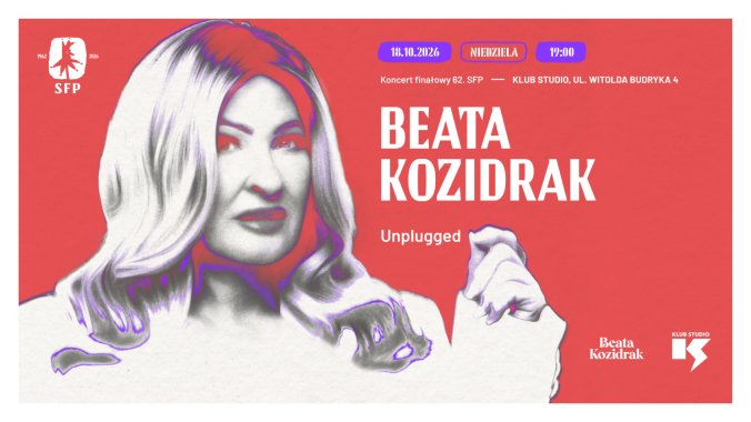 Bilety kolekcjonerskie - Beata Kozidrak “Unplugged” 62. SFP