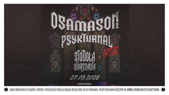 Bilety kolekcjonerskie - OsamaSon - PSYKTURNAL TOUR 	