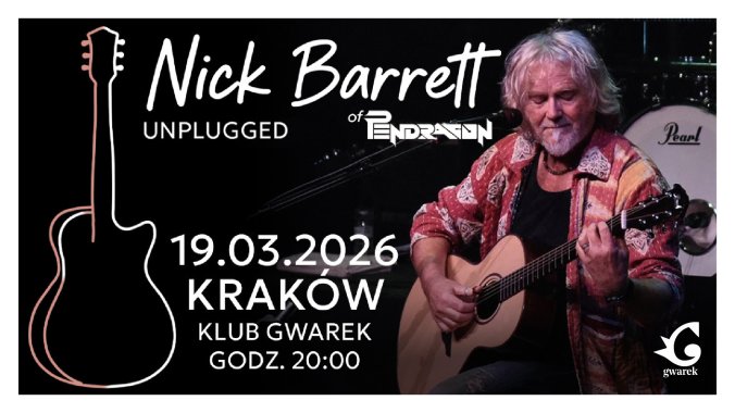 Bilety kolekcjonerskie - Nick Barrett Unplugged (of Pendragon)