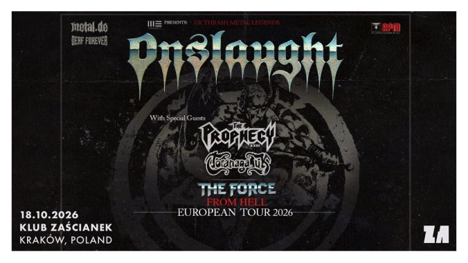 Collector's Tickets - ONSLAUGHT "The Force from Hell” Tour | Supports: The Prophecy 23 - Toranaga UK