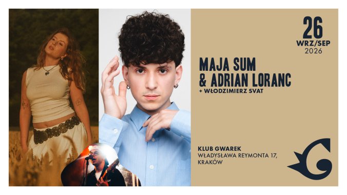 Bilety kolekcjonerskie - Maja Sum & Adrian Loranc  | Support: Svat