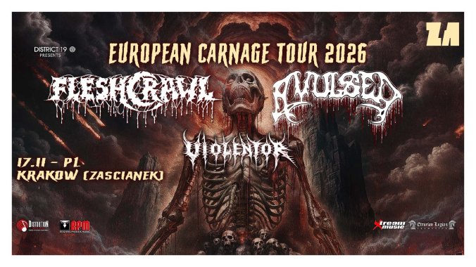 Bilety kolekcjonerskie - European Carnage Tour 2026: Fleshcrawl + Avulsed + Violentor