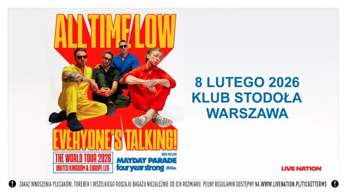 Bilety kolekcjonerskie - All Time Low: EVERYONE'S TALKING! TOUR