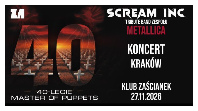 Bilety kolekcjonerskie - 40-lecie “Master of Puppets” - SCREAM Inc.