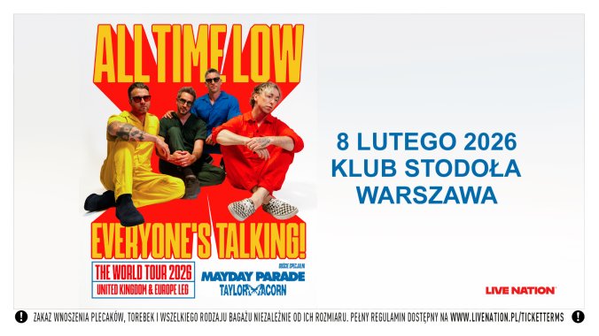 Bilety kolekcjonerskie - All Time Low: EVERYONE'S TALKING! TOUR