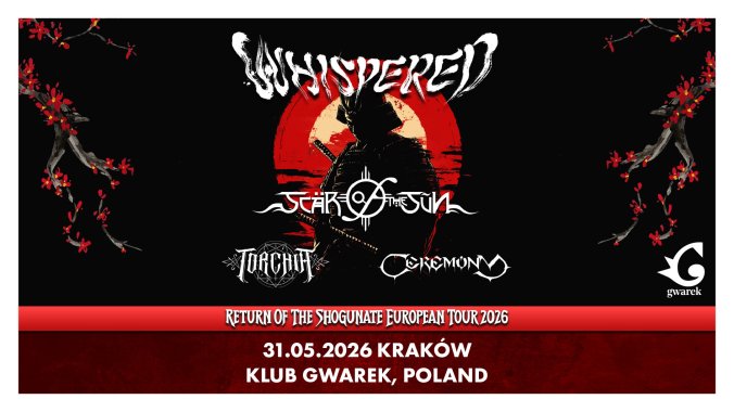 Bilety kolekcjonerskie - Whispered + Scar of the Sun + Torchia + Ceremony "Return of the Shogunate European Tour 2026"