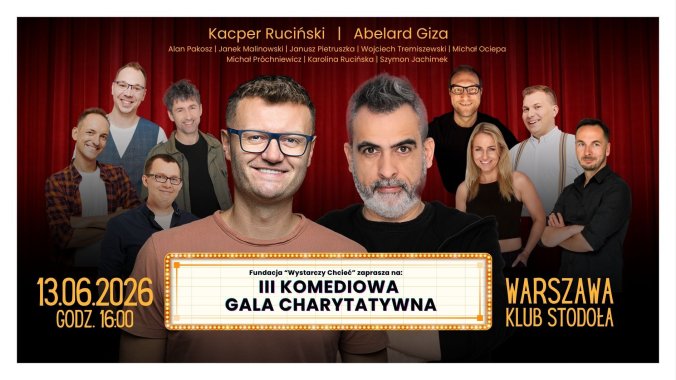 Collector's Tickets - Komediowa Gala Charytatywna – Fundacja „Wystarczy Chcieć" | godz. 19:00