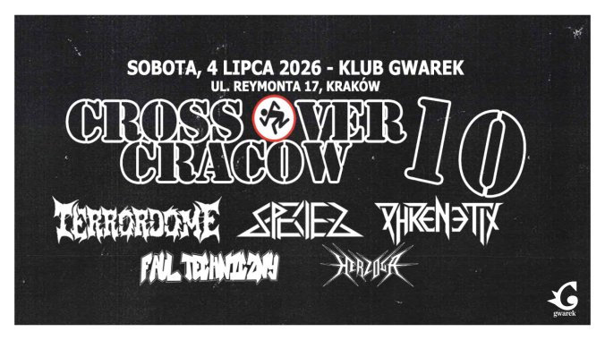 Bilety kolekcjonerskie - Cross Over Cracow #10: TERRORDOME, Species, Phrenetix, Faul Techniczny, Herzoga