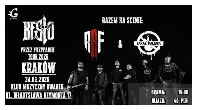 Collector's Tickets - BESTO “Przez Przypadek Tour 2026” + RAF + Zakaz Palenia
