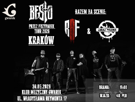 BESTO “Przez Przypadek Tour 2026” + RAF + Zakaz Palenia - main photo of the event